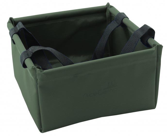 AceCamp Waschschüssel grün, aus Vinyl, zusammenklappbar, 10 Liter