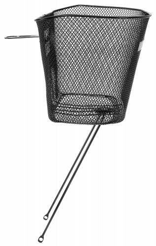 M-Wave Fahrradkorb schwarz, aus Stahl, für Lenker, für 26-28 Zoll Laufräder, 19 Liter