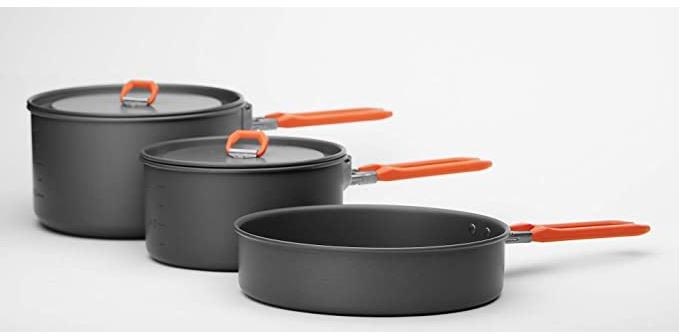 Fire-maple Koch-Set Feast 3 schwarz, aus Aluminium & Edelstahl, 7-teilig