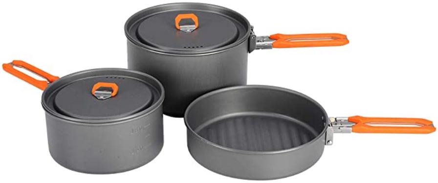 Fire-maple Koch-Set Feast 3 schwarz, aus Aluminium & Edelstahl, 7-teilig
