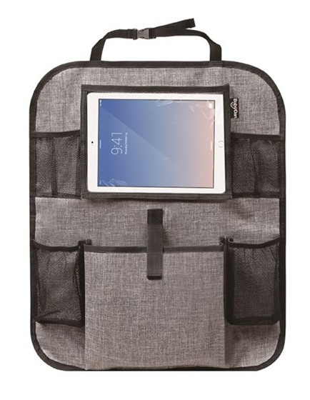 BabyDan Organizer grau, aus Polyester, für Autositze, ca. 25 x 21 cm