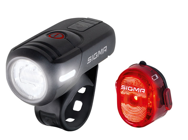 SIGMA LED Beleuchtungs Set Aura 45 FL +Nugget II schwarz