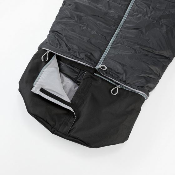 Bergstop Schlafsack & Jacke Cozybag Zippy schwarz, aus Polyester, Rip-Stop, bis -5°C, L