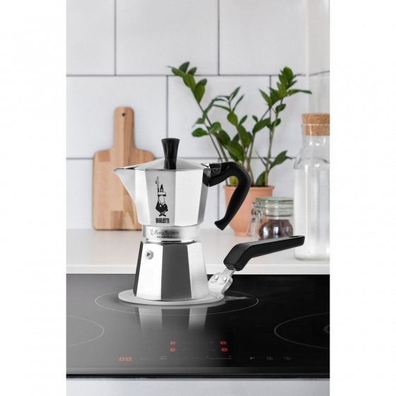 Bialetti Induktionsplatte Moka silber, aus Edelstahl, ca. 13 cm