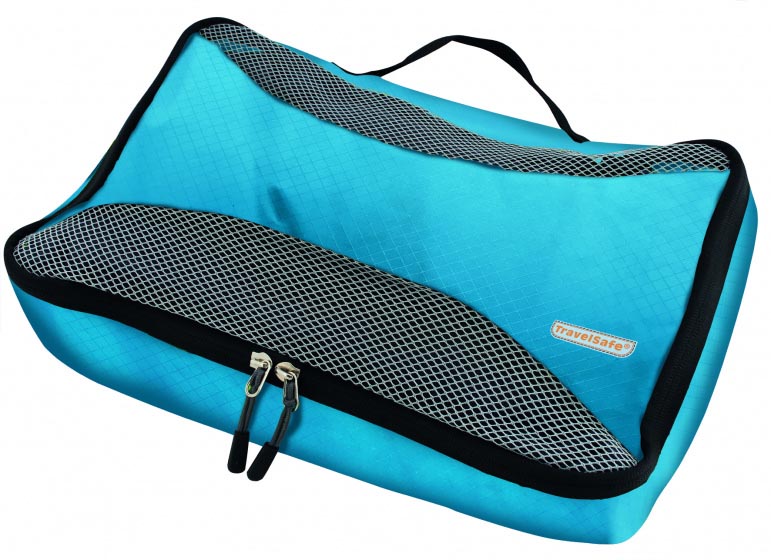 TravelSafe Gepäcktaschen-Set blau, aus Ripstop & Polyester, 3-teilig