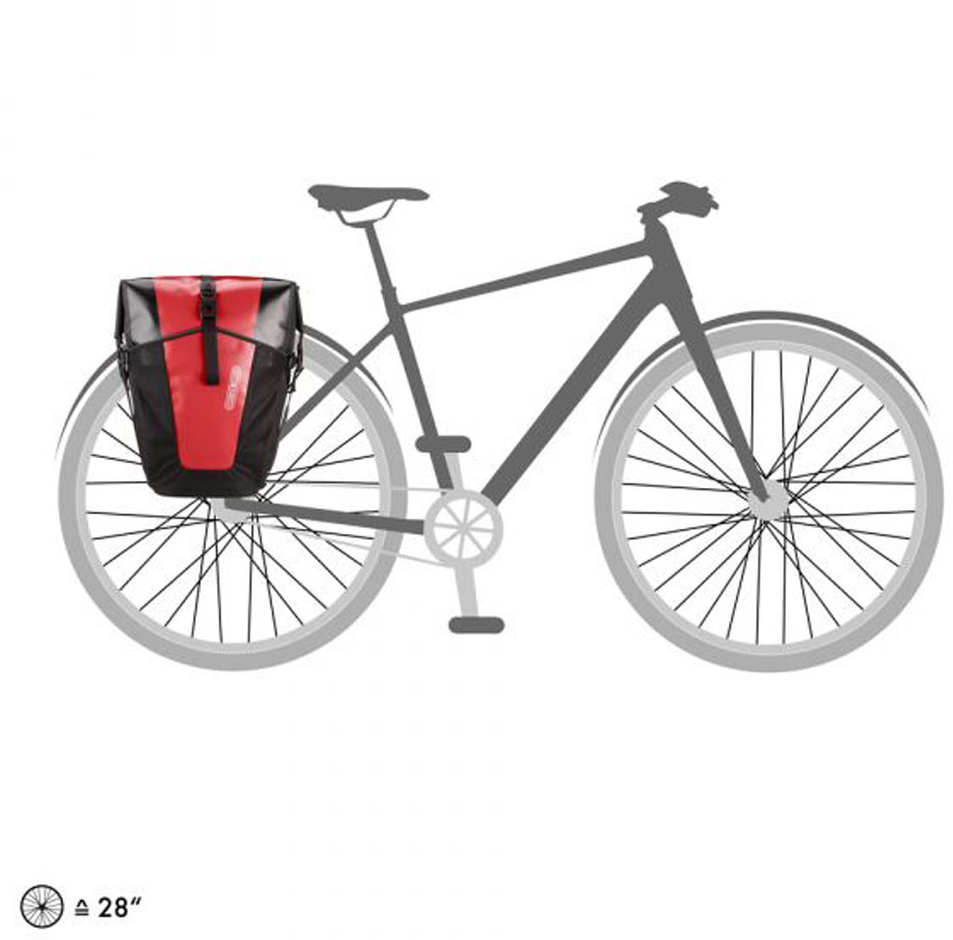 Ortlieb Back-Roller Fahrradtaschen Pro Classic rot schwarz