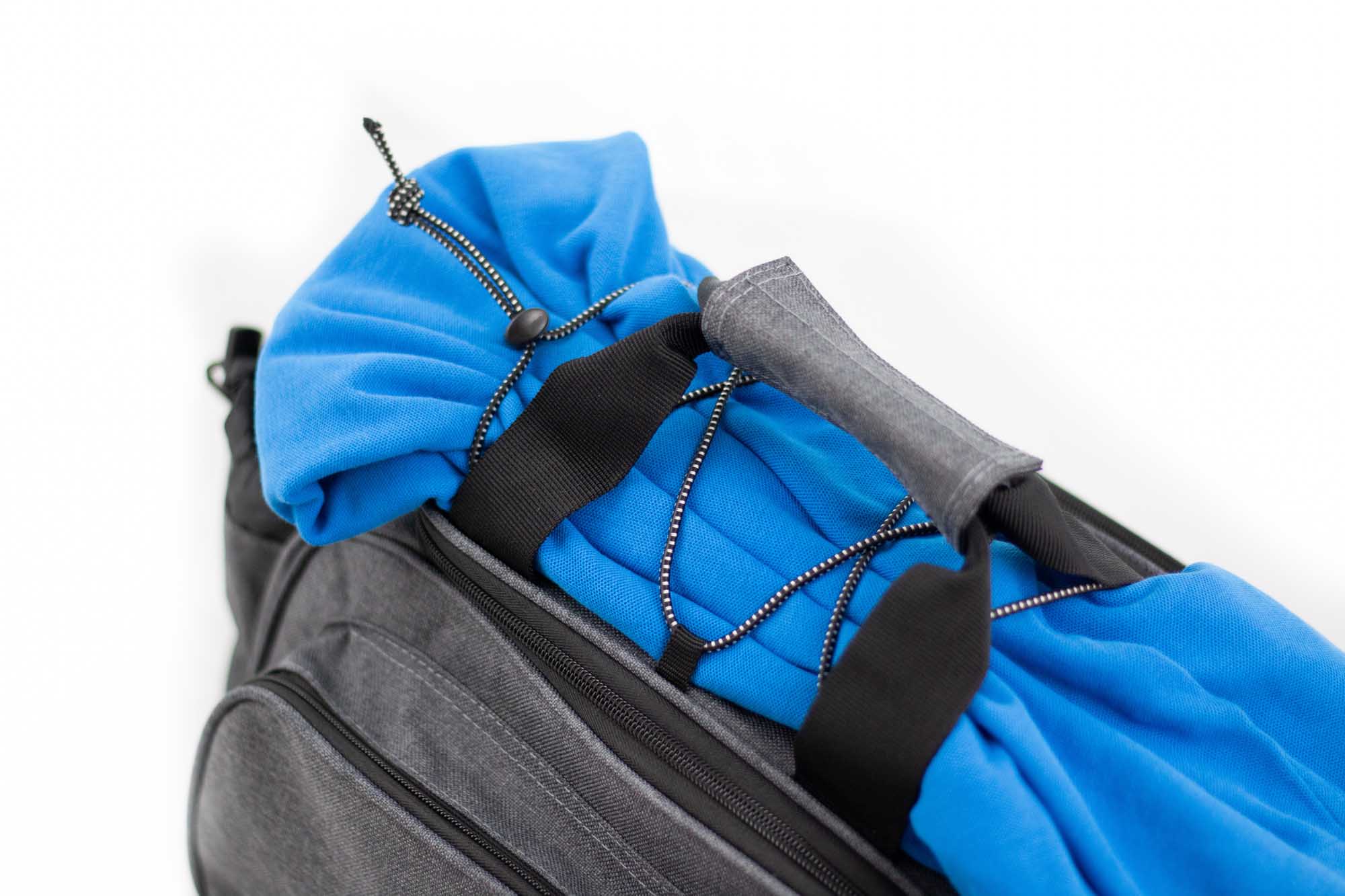RAVE Gepäckträgertasche Fahrradtasche - mit Kühltasche ca. 8 Liter & 2 Außentaschen je 6 Liter - Grau
