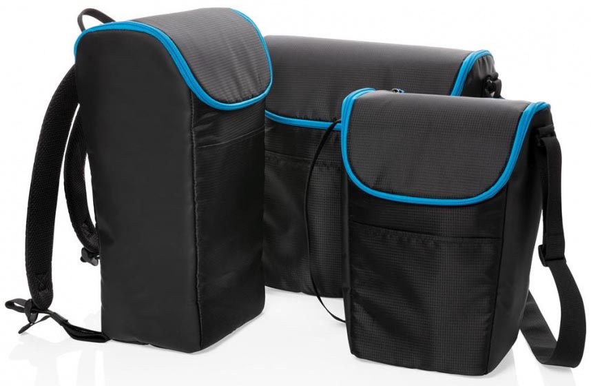XD Collection Kühltasche Explorer schwarz, aus Polyester, mit Tragegurt, 17 Liter, ca. 35 x 33 cm