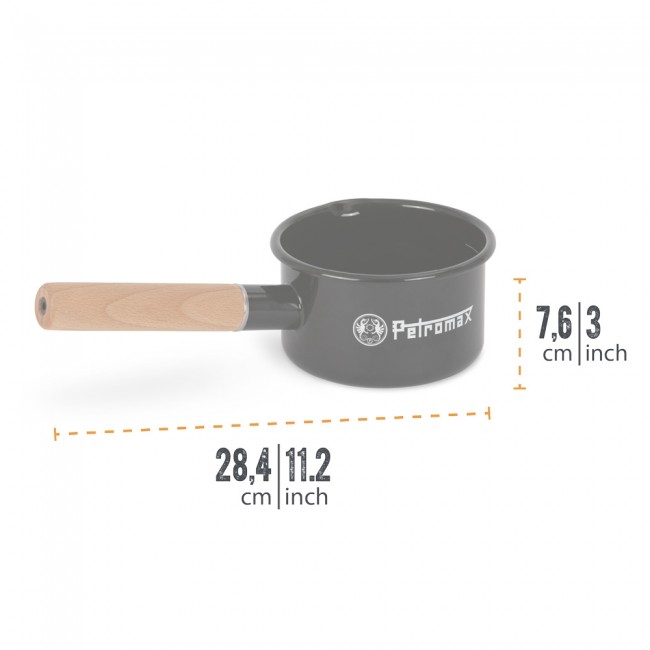 Petromax Emaille Stieltopf schwarz (0,5 Liter)