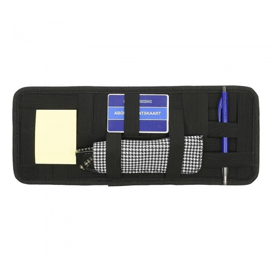 ProPlus Sonnenblenden-Organizer schwarz, aus Elastan & Textil, ca. 35 x 14 cm
