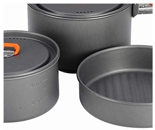 Fire-maple Koch-Set Feast 3 schwarz, aus Aluminium & Edelstahl, 7-teilig