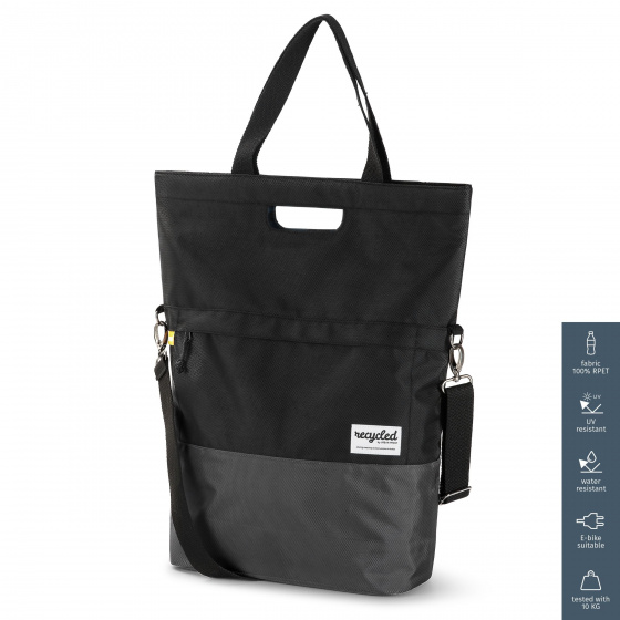 Urban Proof Tragetasche, aus recyceltem PET-Material, für Gepäckträger, 20 Liter, ca. 33 x 13 x 50 cm