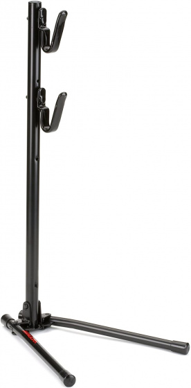 Minoura Fahrradständer schwarz, aus Stahl, mit 2 Haken, klappbar & verstellbar, ca. 56 cm