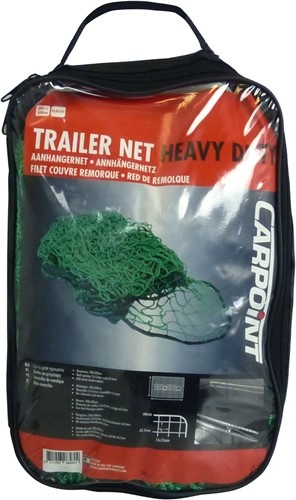 Carpoint Abdecknetz grün, aus Polyester, für Anhänger, mit elastischem Rand