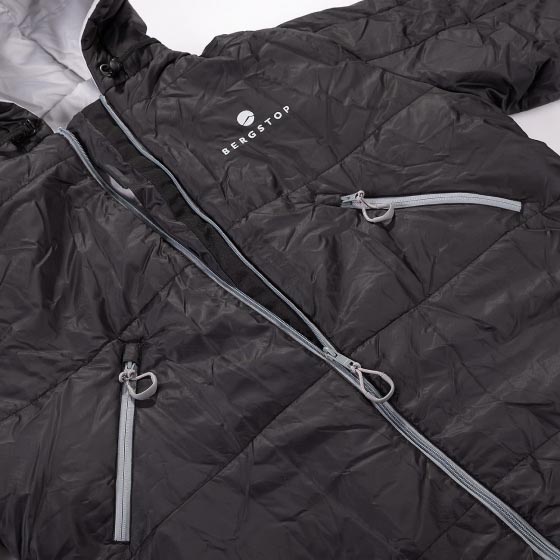 Bergstop Schlafsack & Jacke Cozybag Zippy schwarz, aus Polyester, Rip-Stop, bis -5°C, L