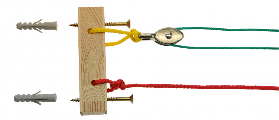 Kids At Work Seilbahn-Set Junior beige/blau, aus Nylon & Stahl, 12 Meter, 8-teilig