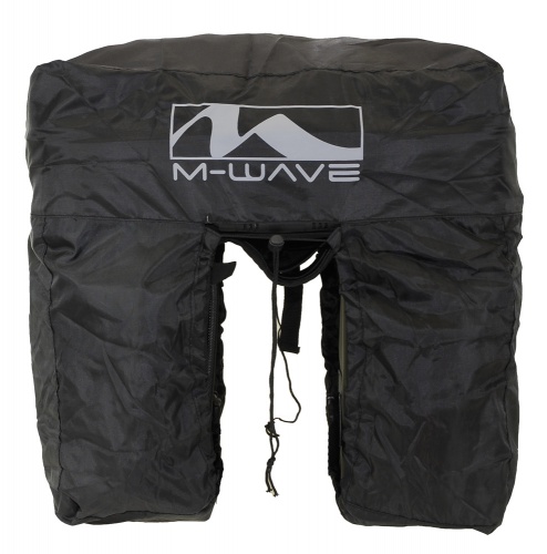 M-Wave Regenschutz Amsterdam schwarz, aus Polyester, für Gepäckträgertaschen, ca. 62 x 50 x 35 cm