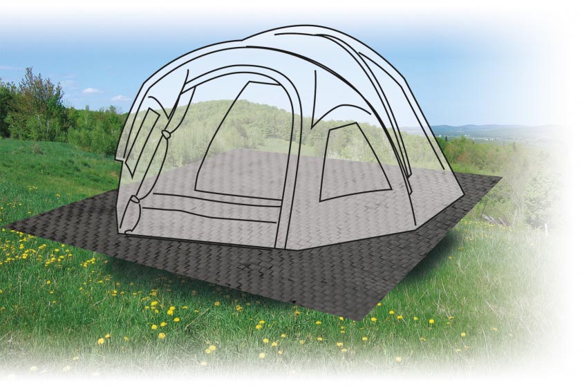 Eurotrail Bodenplane schwarz, aus PE-Kunststoff, 105 gr/m2