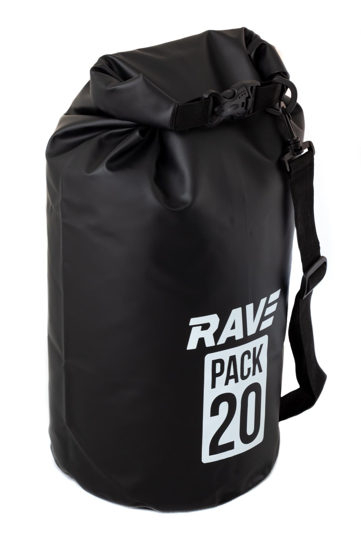 RAVE Wasserdichter Packsack Drypag Packtasche Trockensack - ca. 20 Liter - Schwarz