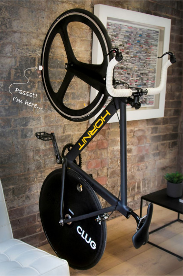 Clug Roadie Fahrradklammer weiß/orange, aus Kunststoff, für Wände, ca. 4 x 4 x 3 cm