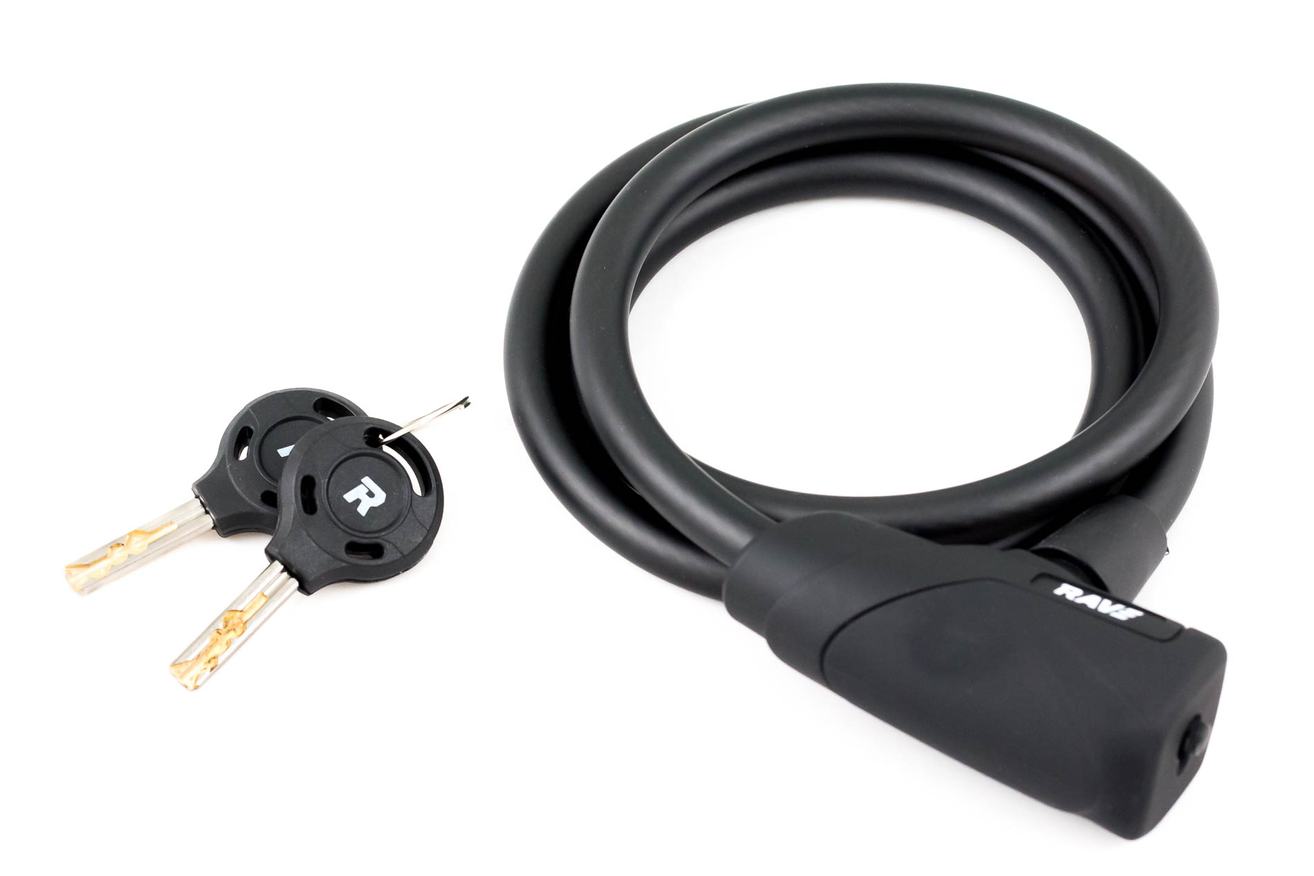 RAVE Fahrradschloss Basic Pro 3 - Spiralschloss mit Schlüssel 100 cm / 10 mm - Schwarz