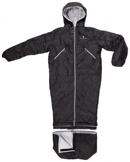 Bergstop Schlafsack & Jacke Cozybag Zippy schwarz, aus Polyester, Rip-Stop, bis -5°C, L
