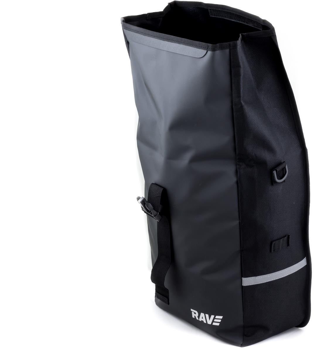RAVE Fahrradtasche Gepäckträgertasche Voyage - (Einzeln) Easy-Click-System - 22 Liter - Schwarz